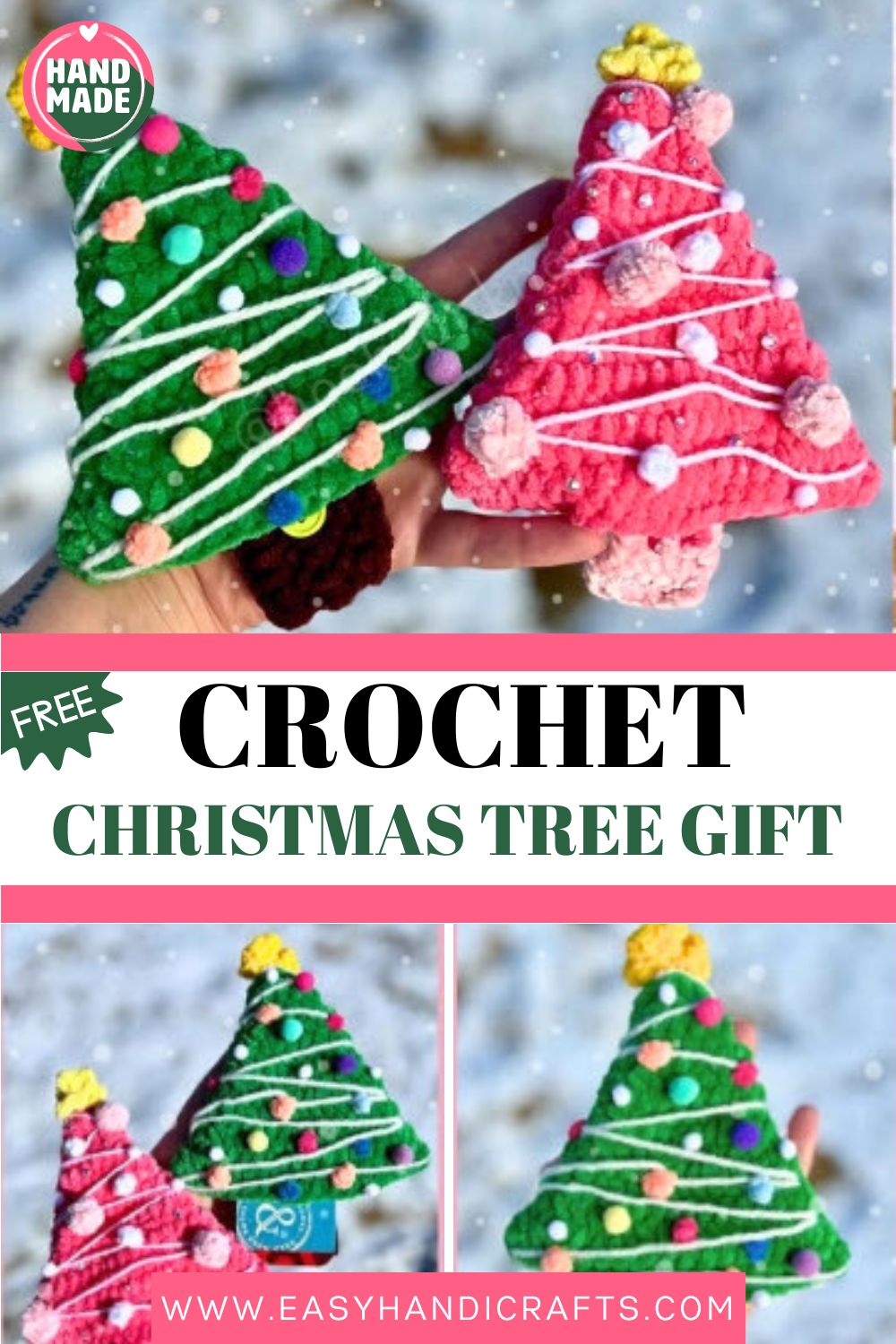 Crochet Christmas Tree Gift Card Holder Free Amigurumi Pattern