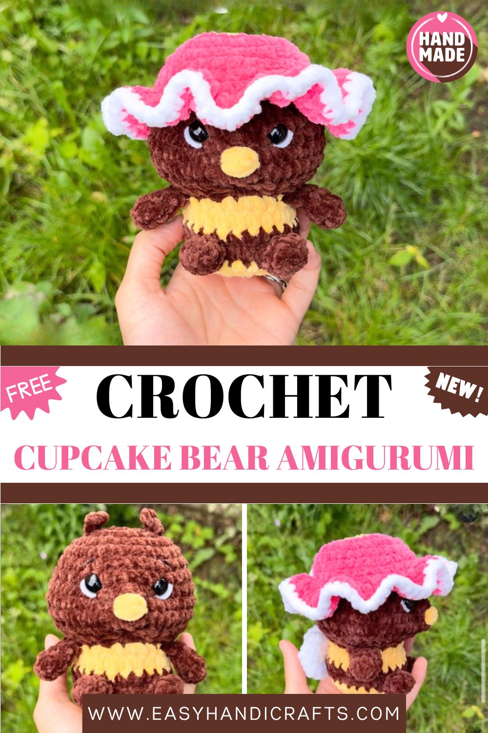This Everyone is Making Crochet Cupcake Bear Amigurumi Pattern Free