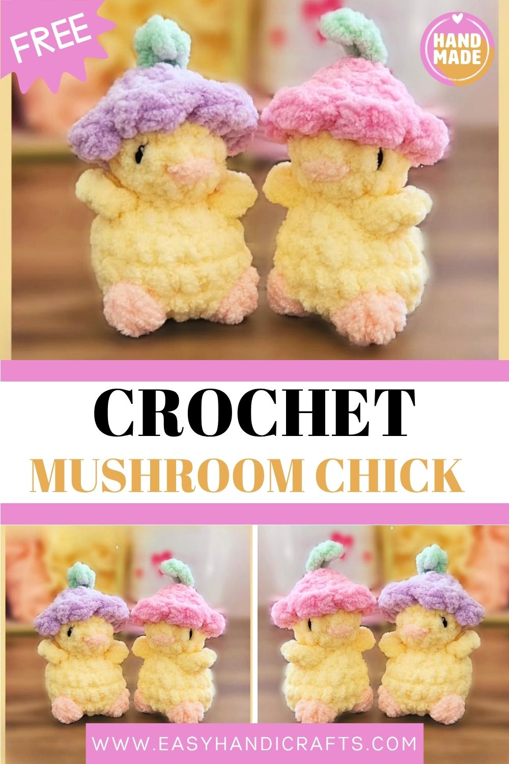 Brilliant Crochet Mushroom Chick Amigurumi Pattern Cute & Fluffy