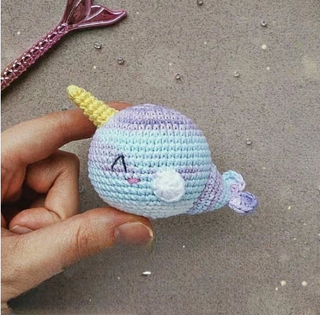 Crochet Narwhal Amigurumi Pattern Whale Unicorn for Beginners