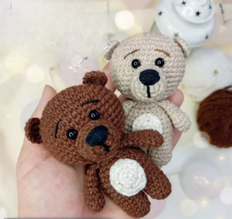 Crochet Cocoa Bear Amigurumi Free Pattern for Kids