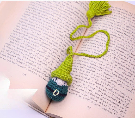 Handmade Crochet Gnome Bookmark Pattern for Book Lovers