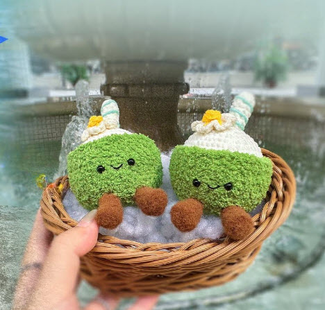 Crochet JellyCat Coconut Keychain Amigurumi Pattern for Handmade Gifts