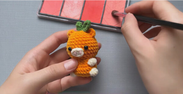 Crochet Orange Pig Keychain Amigurumi Pattern for Animal Lovers