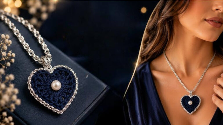 Crochet Heart Necklace Pattern for Everyday Wear