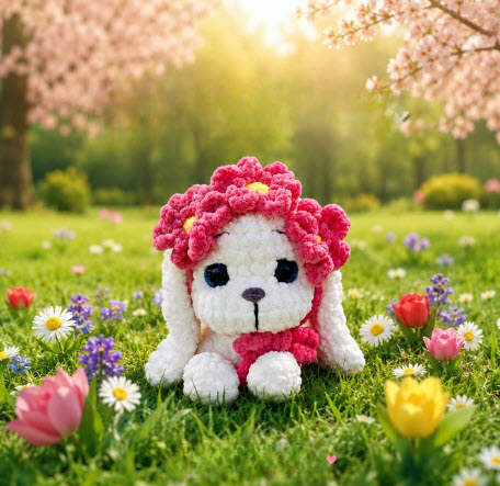 Crochet Flower Bunny Amigurumi Pattern for Spring Décor