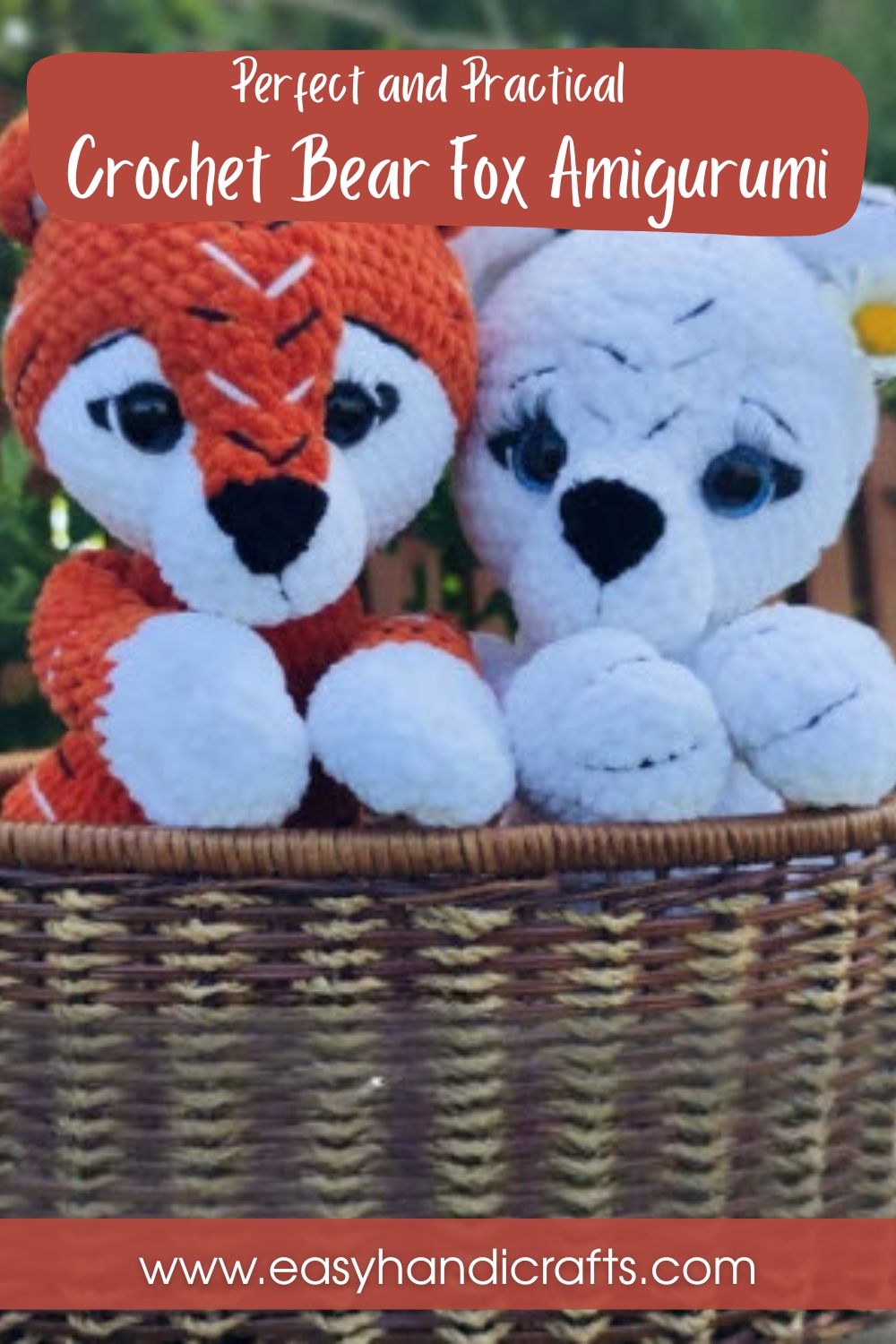 Crochet Bear Fox Amigurumi Pattern for Nursery Decor