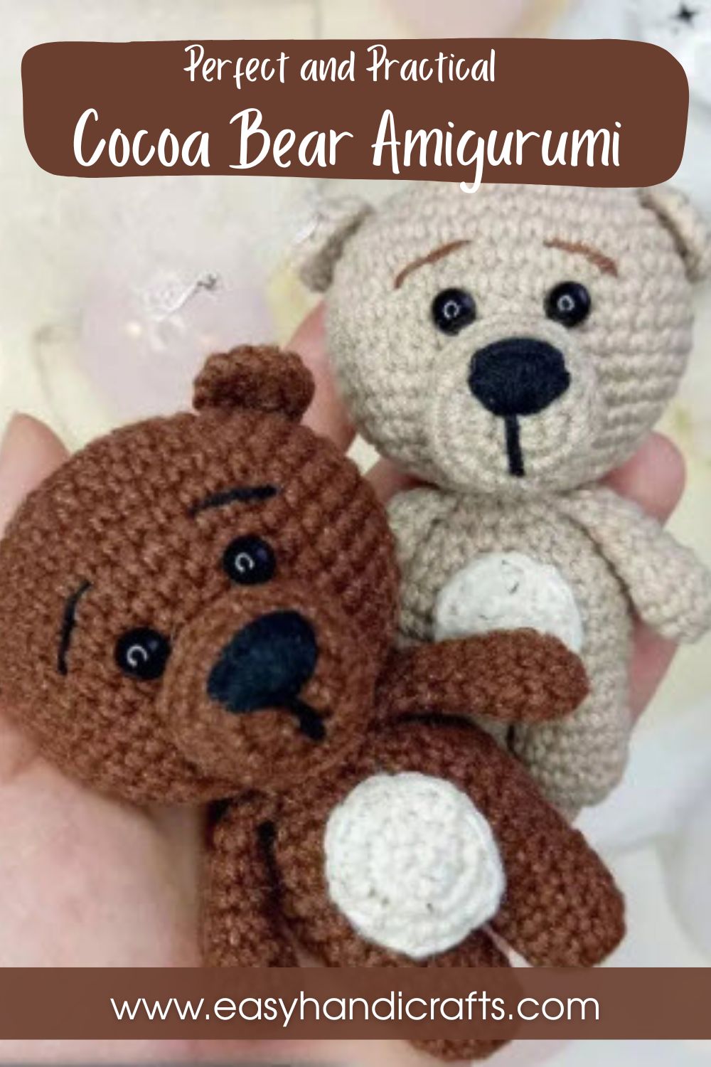Crochet Cocoa Bear Amigurumi Free Pattern for Kids