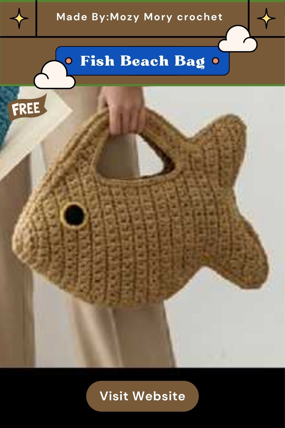 Crochet Fish Beach Bag Pattern with Ocean-Inspired Design