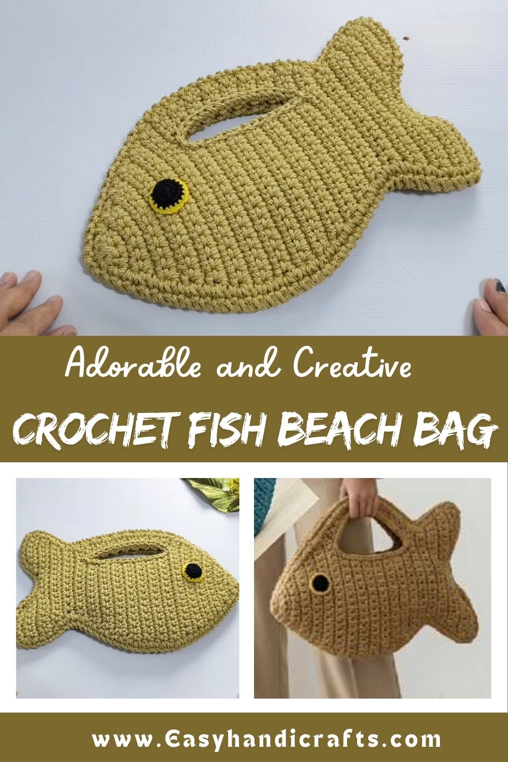 Crochet Fish Beach Bag Pattern with Ocean-Inspired Design