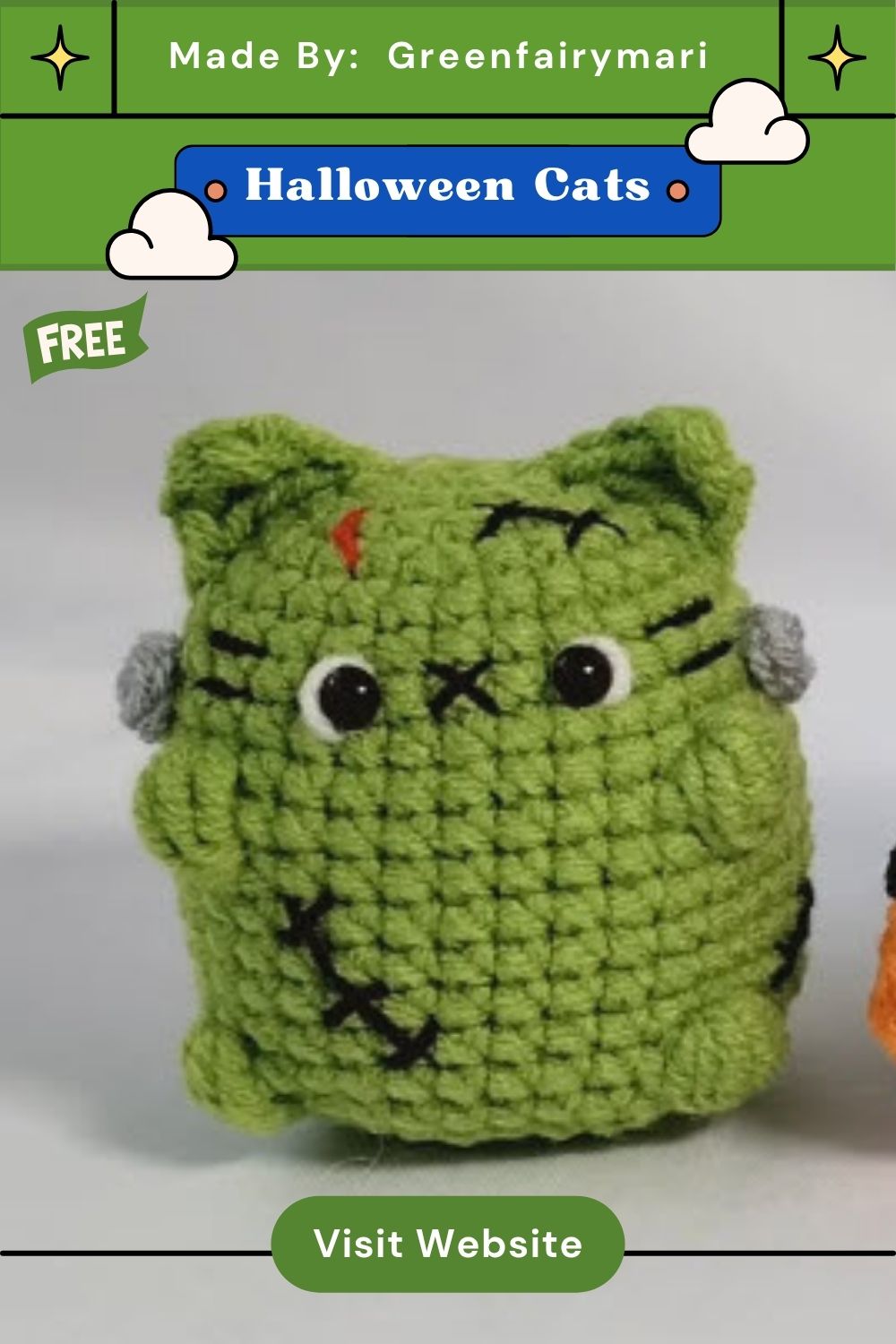 Crochet Halloween Cats Amigurumi Pattern for Spooky Collections
