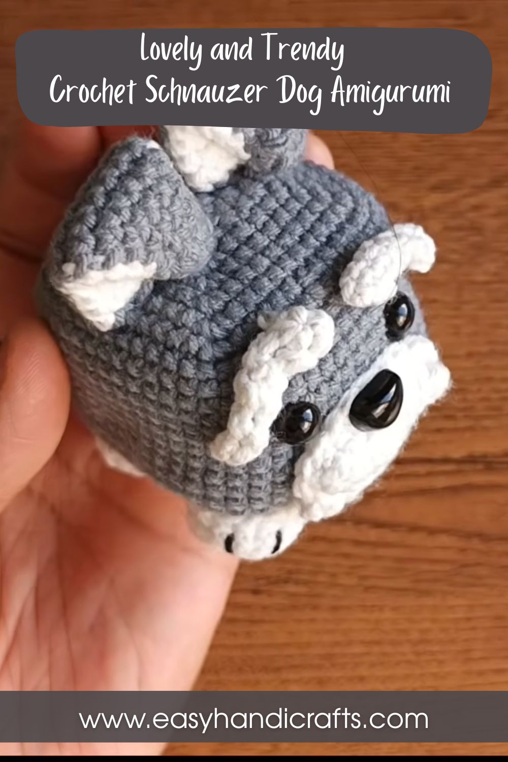 Crochet Schnauzer Dog Amigurumi Pattern for Lovely Finishes