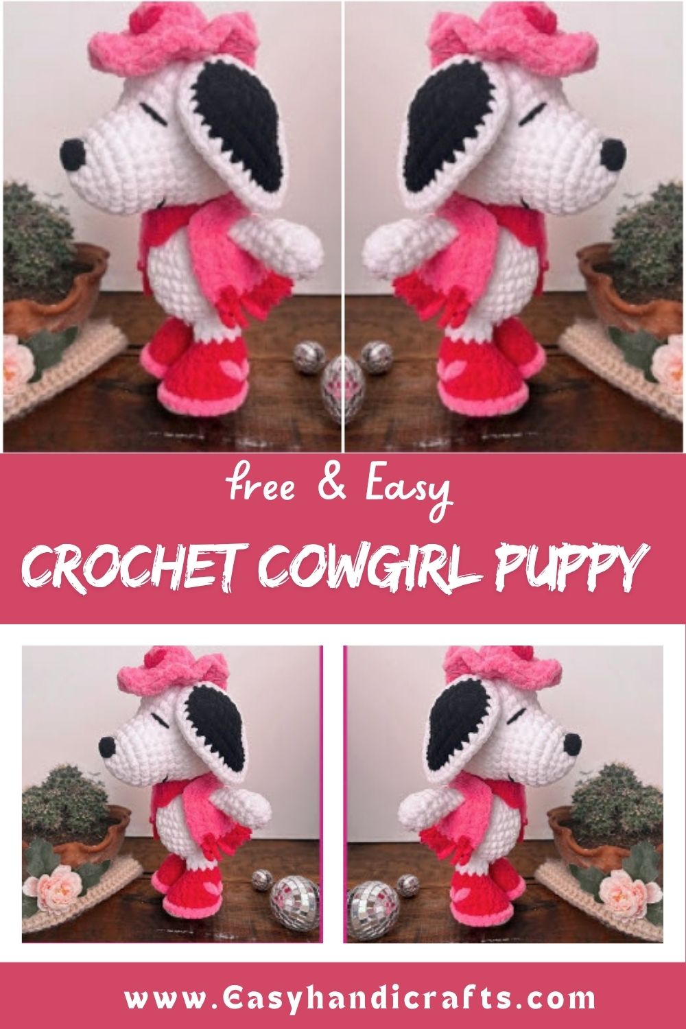 Fabulous Crochet Cowgirl Puppy Amigurumi Pattern for Home Accents