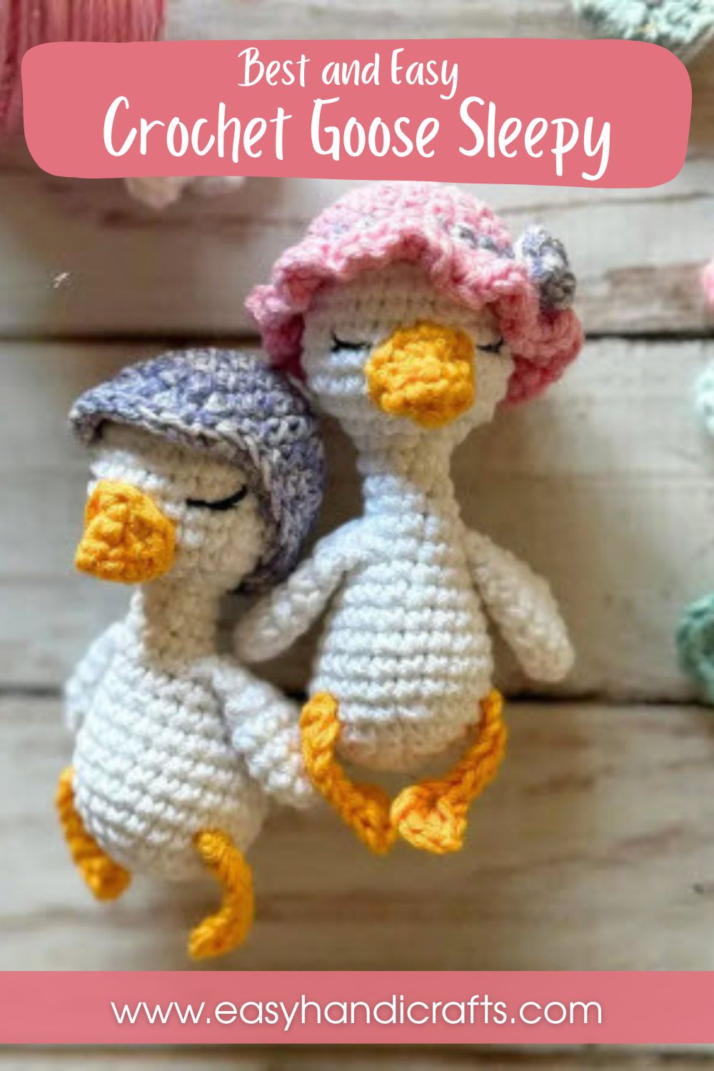 Fabulous Crochet Goose Sleepy Eyes Amigurumi Pattern Toy