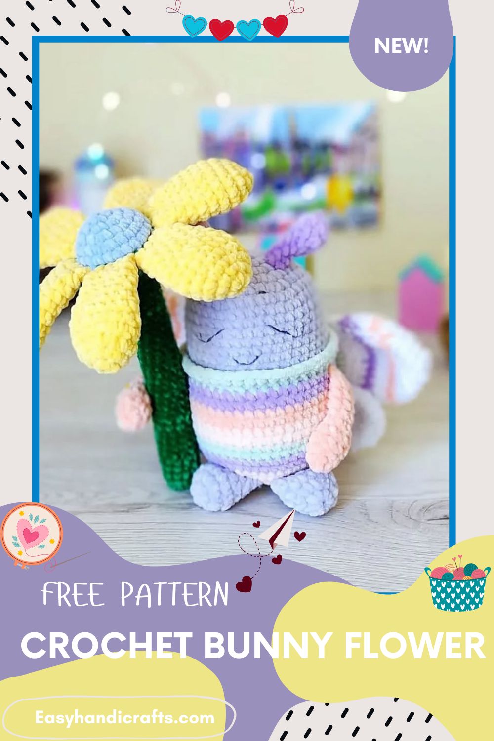 Polished Crochet Bunny Flower Amigurumi Pattern for Beginners