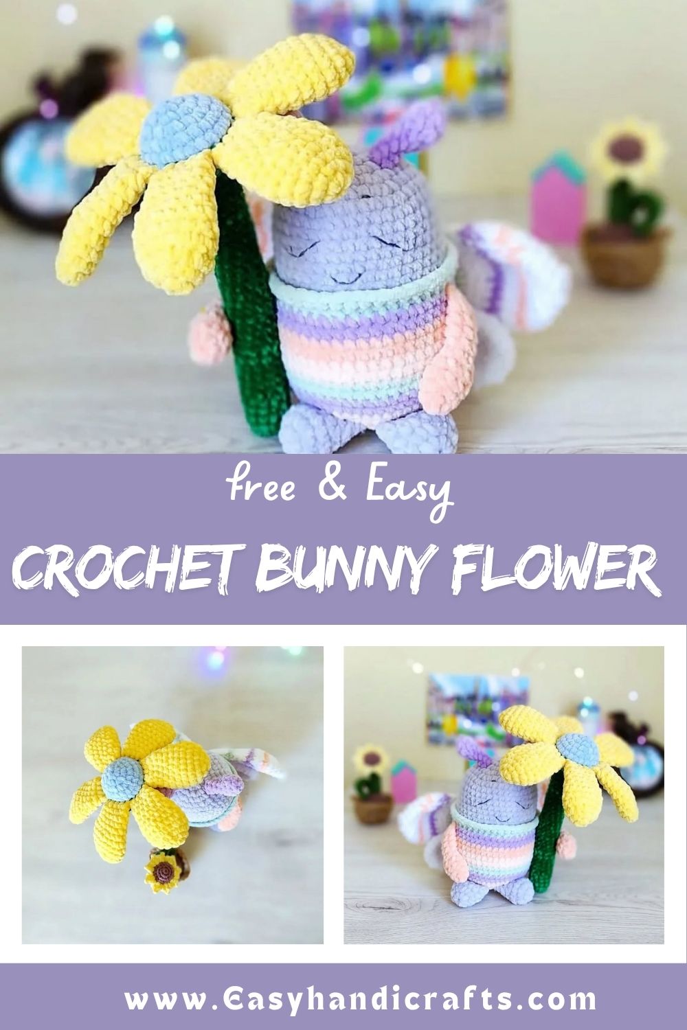Polished Crochet Bunny Flower Amigurumi Pattern for Beginners