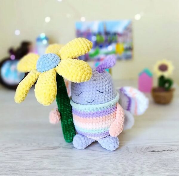 Polished Crochet Bunny Flower Amigurumi Pattern for Beginners
