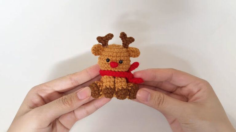 Crochet Baby Reindeer Cute Amigurumi Pattern Toy