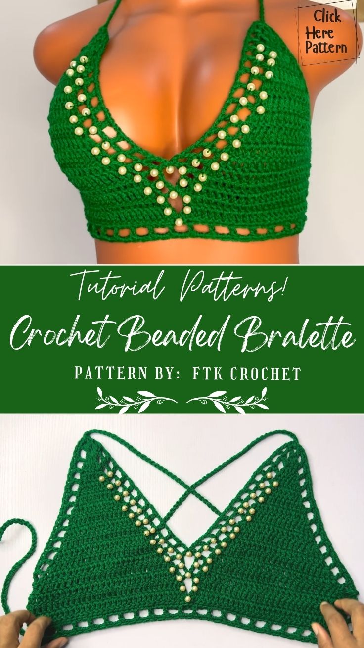 Crochet Beaded Bralette Pattern for a Chic Summer Look