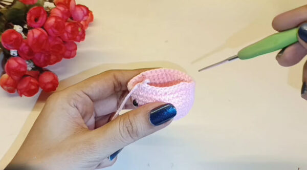 Crochet Bunny Keychain Amigurumi Pattern with Long Ear Details
