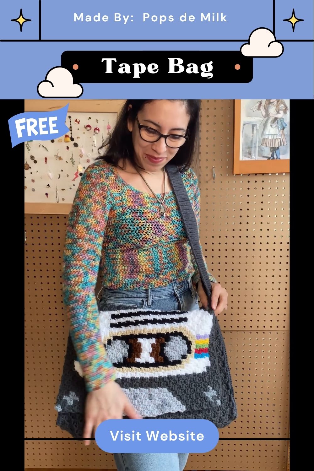 Crochet Cassette Tape Bag Pattern for Fashionable Looks