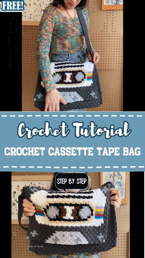 Crochet Cassette Tape Bag Pattern for Fashionable Looks