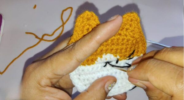 Crochet Cat Pouch Keychain Amigurumi Pattern for bags 
