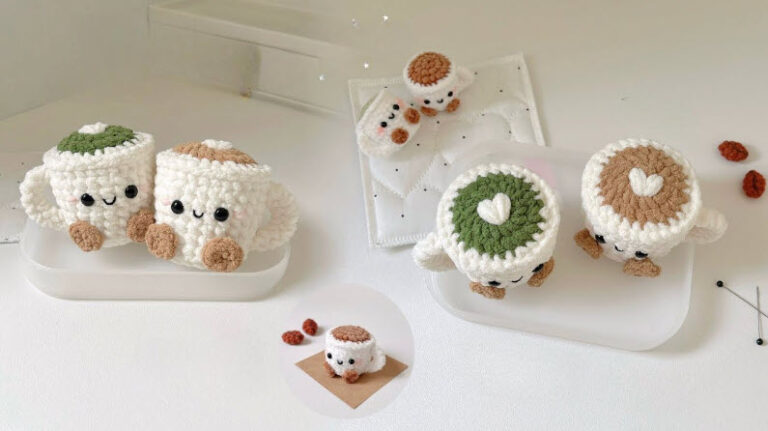 Crochet Coffee Cup Amigurumi Pattern for Decorative Fun