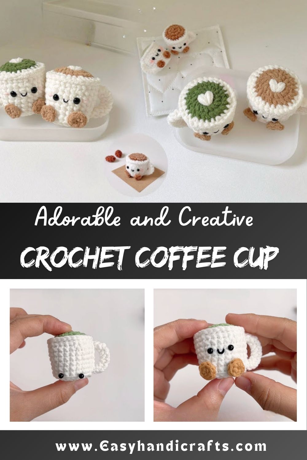 Crochet Coffee Cup Amigurumi Pattern for Decorative Fun