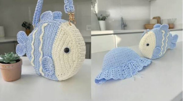vCrochet Fish Bag and Beach Hat Pattern for Starters
