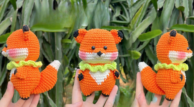 Crochet Fox Amigurumi Pattern with Pointed Ears