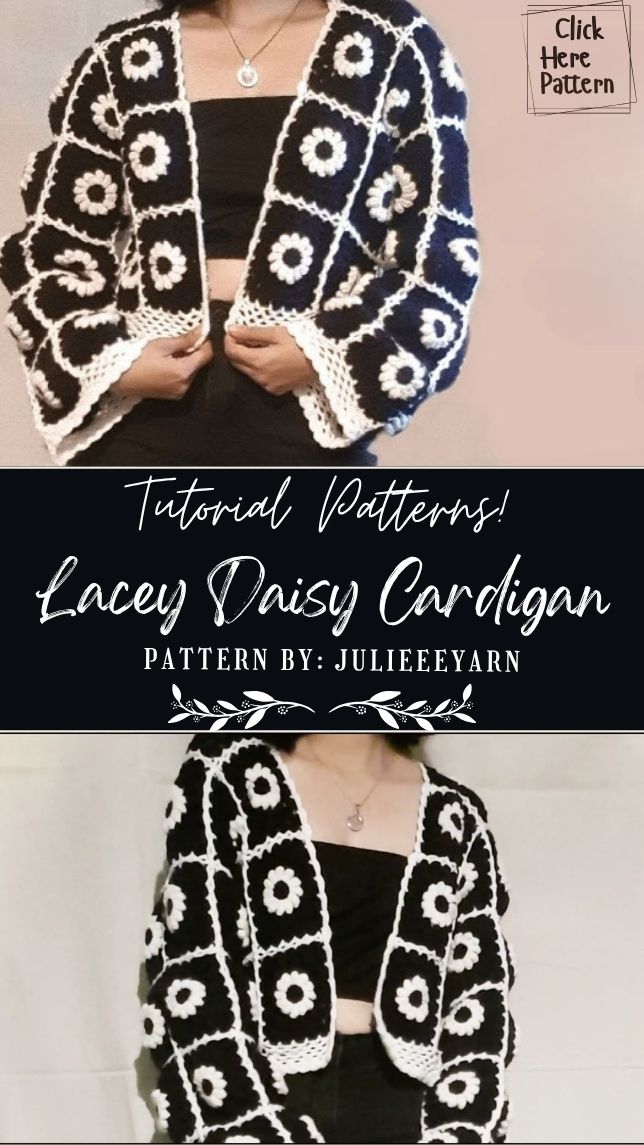Crochet Lacey Daisy Cardigan Pattern for Spring Layers