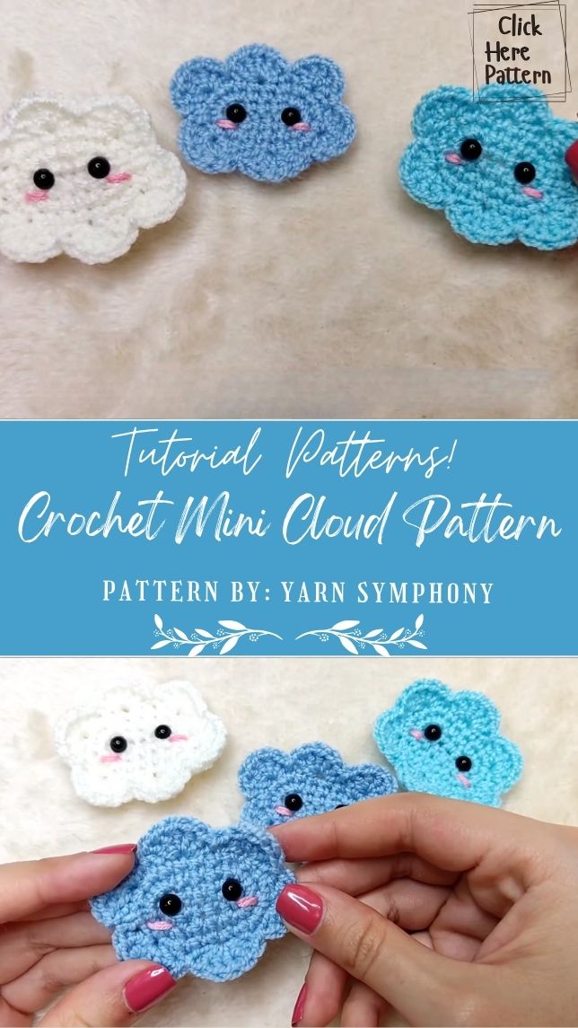 Crochet Mini Cloud Pattern for Absolute Beginners