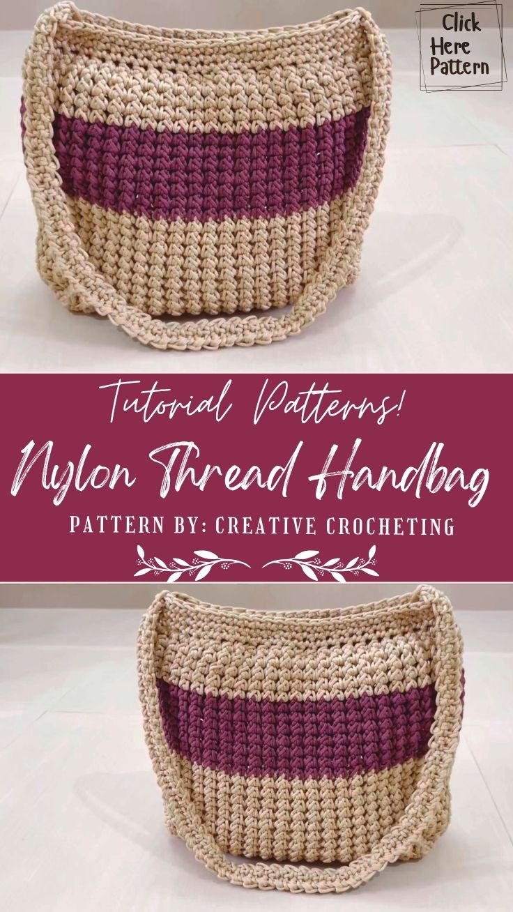 sleek nylon thread handbag