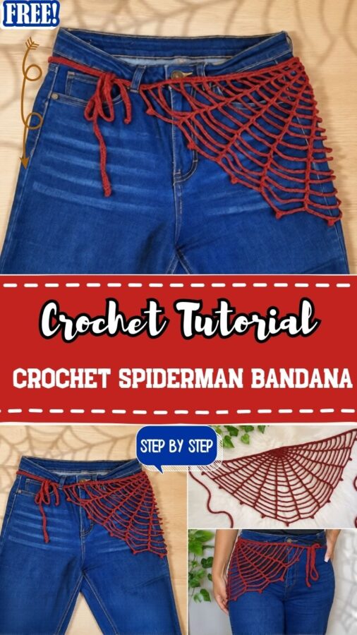 Crochet Spiderman Bandana Pattern for Kids