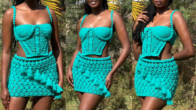 Crochet Tassel Crown Skirt Pattern with Braided Waistband