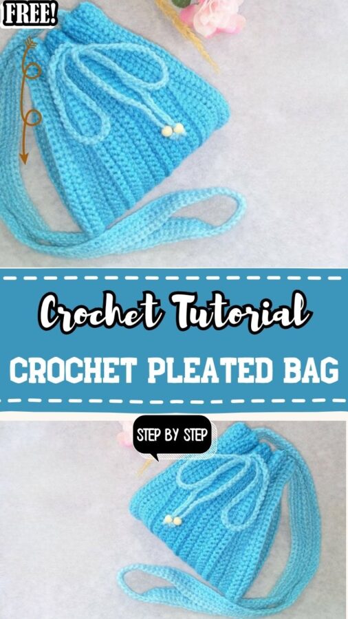 Easy Crochet Pleated Bag Pattern for Beginners