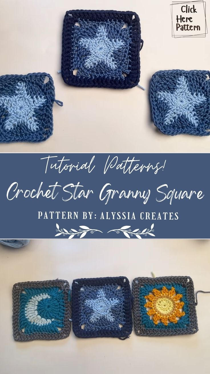 Easy Crochet Star Granny Square Pattern for Beginners
