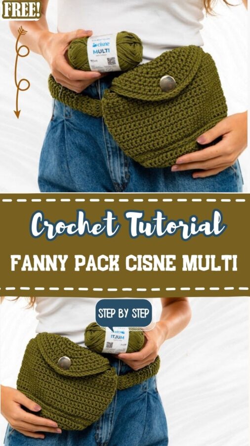 Elegant Crochet Fanny Pack Cisne Multi Pattern