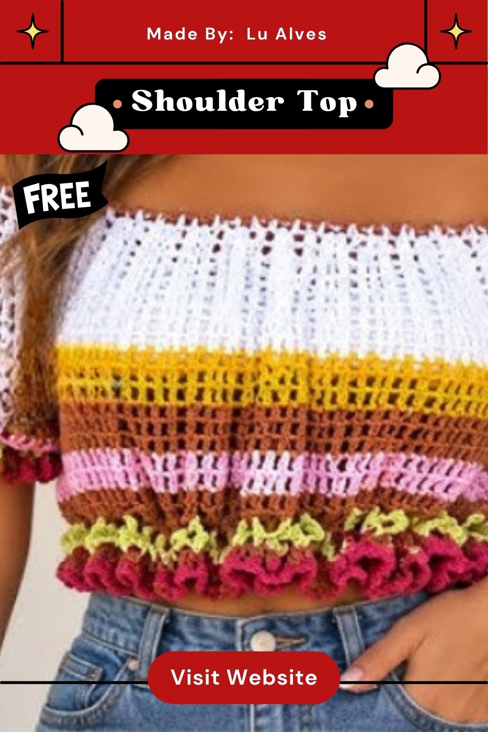 Elegant Crochet Off-the-Shoulder Top Pattern