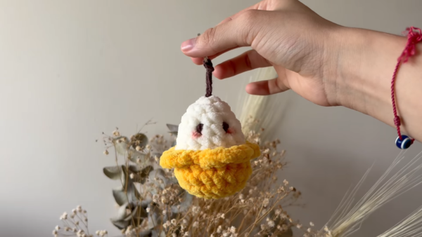 Free Crochet Banana Keychain Amigurumi Pattern