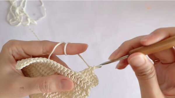 Free Crochet Bow Purse Pattern with Scalloped Flap