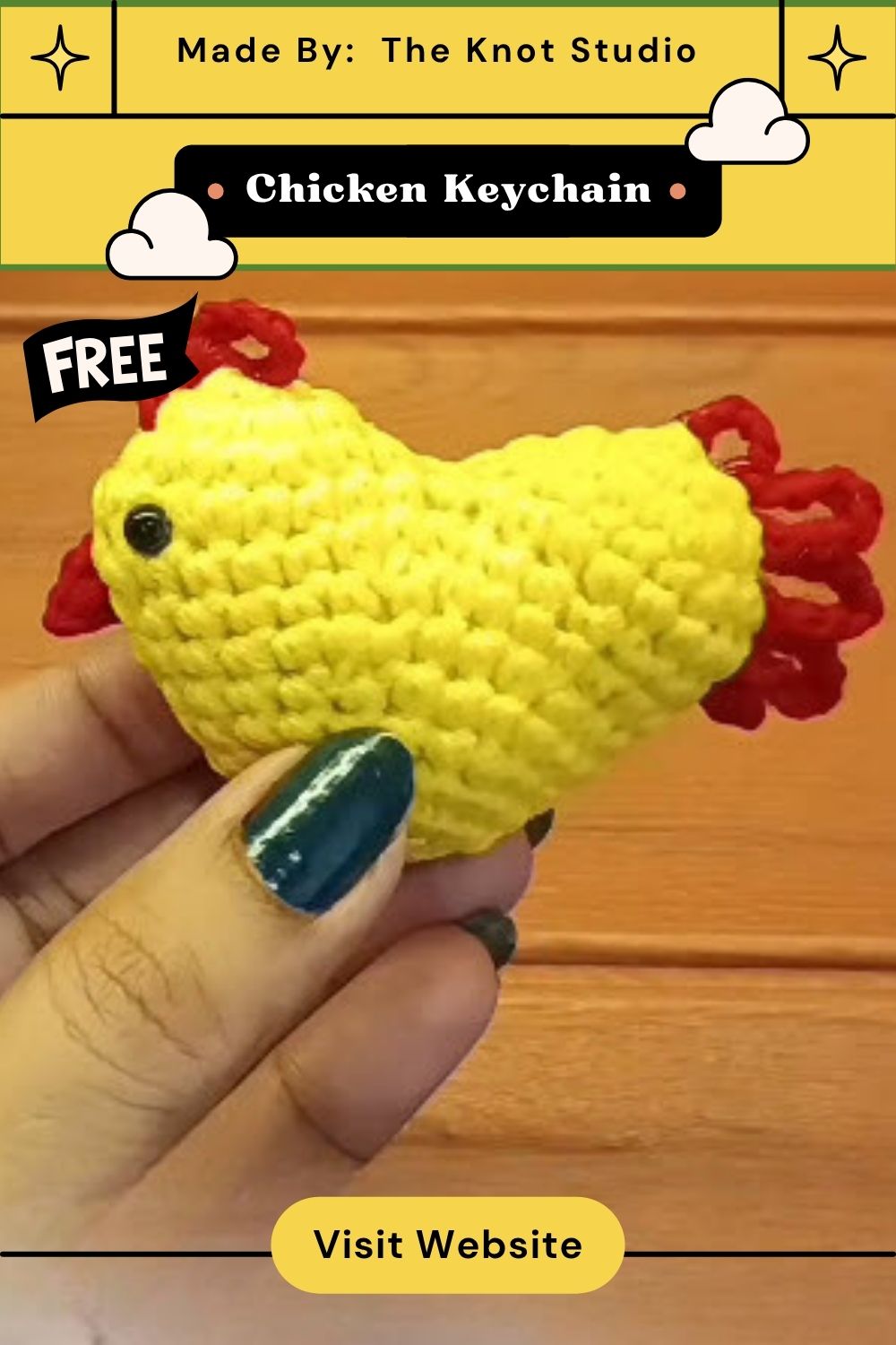 Free Crochet Chicken Keychain Amigurumi Pattern For bags