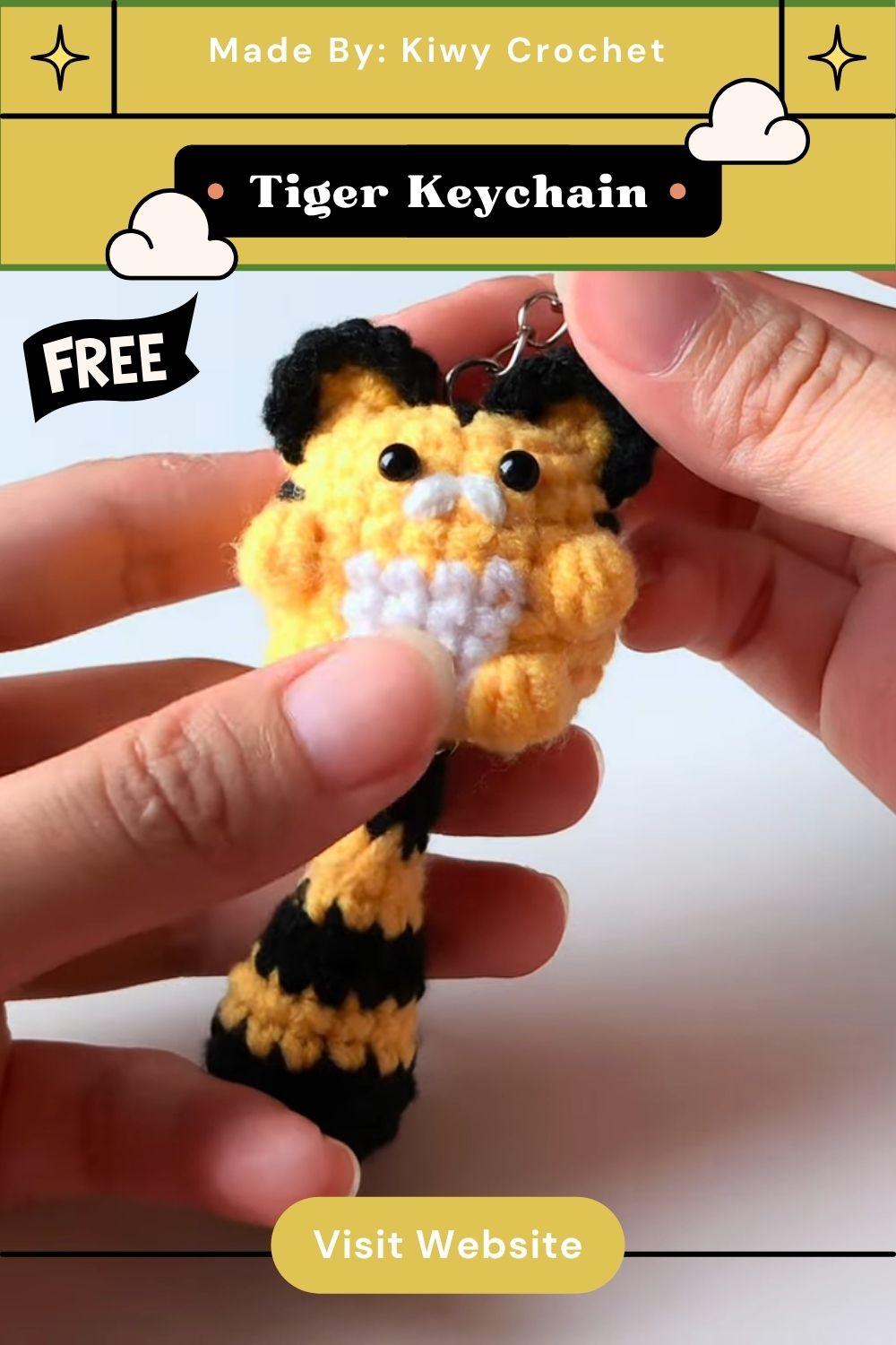 Free Crochet Tiger Keychain Amigurumi Pattern for Everyday Use