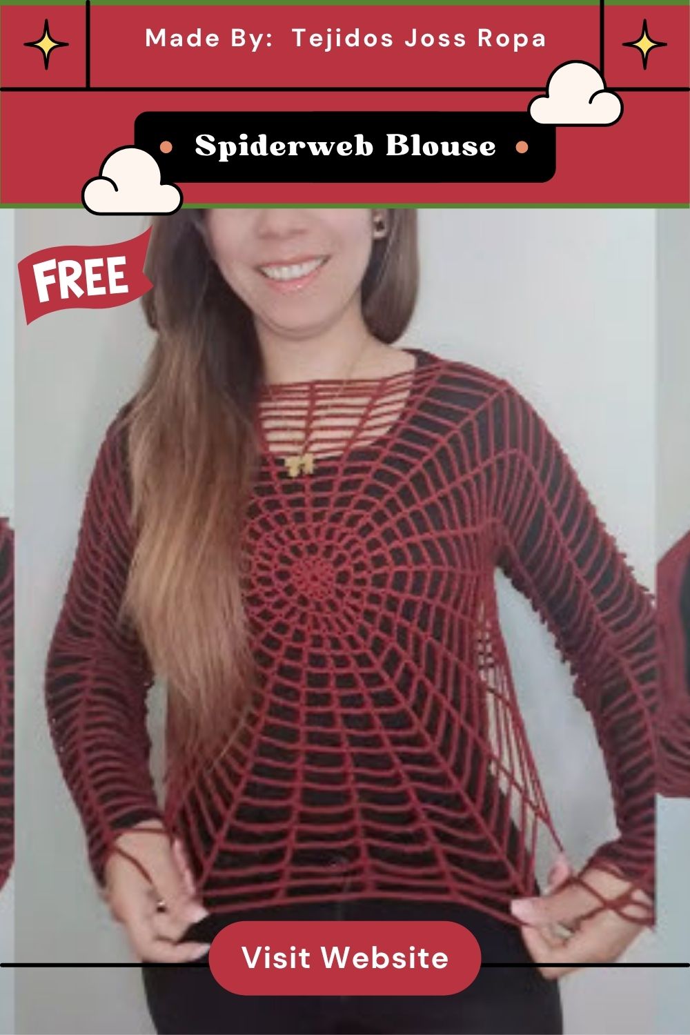 How to Crochet Spiderweb Blouse Pattern Step by Step