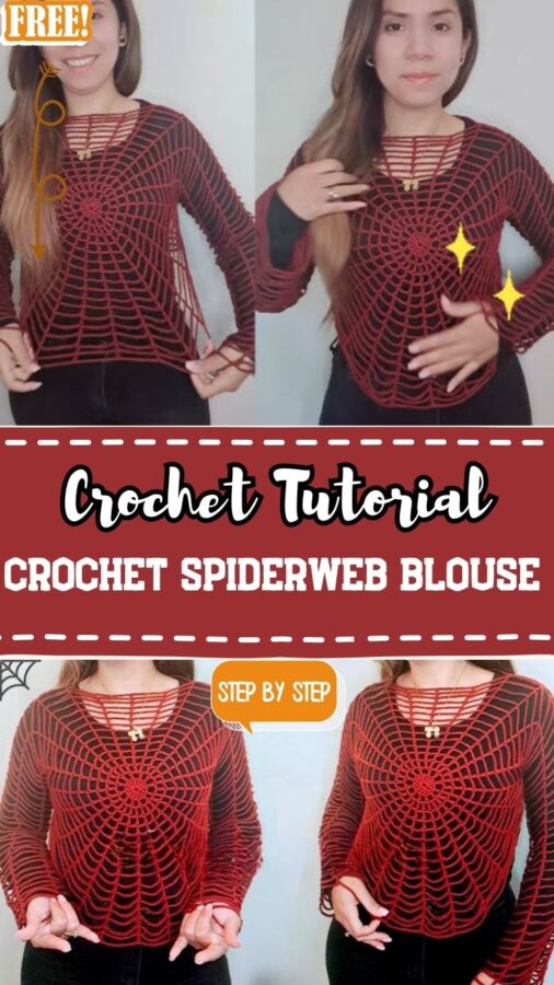 How to Crochet Spiderweb Blouse Pattern Step by Step
