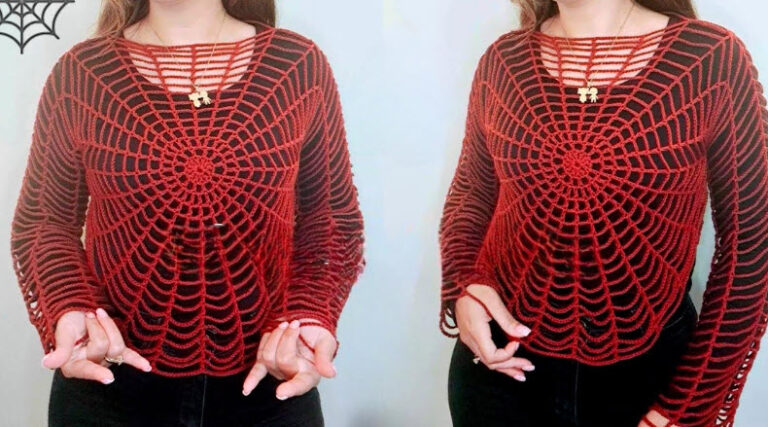 How to Crochet Spiderweb Blouse Pattern Step by Step