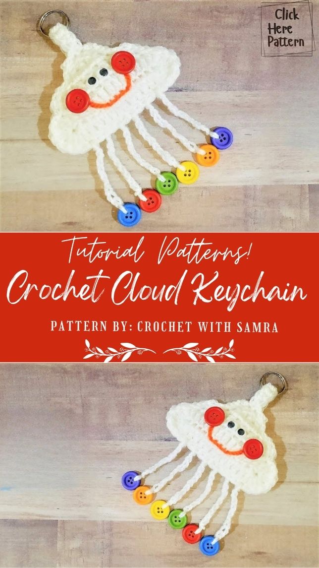 Simple Crochet Cloud Keychain Pattern for Fun Gifts