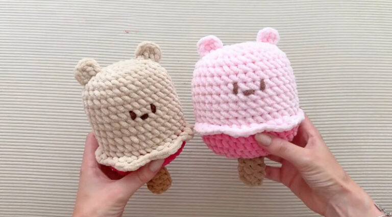 Crochet Bear Ice Cream Amigurumi Pattern for Nursery Décor