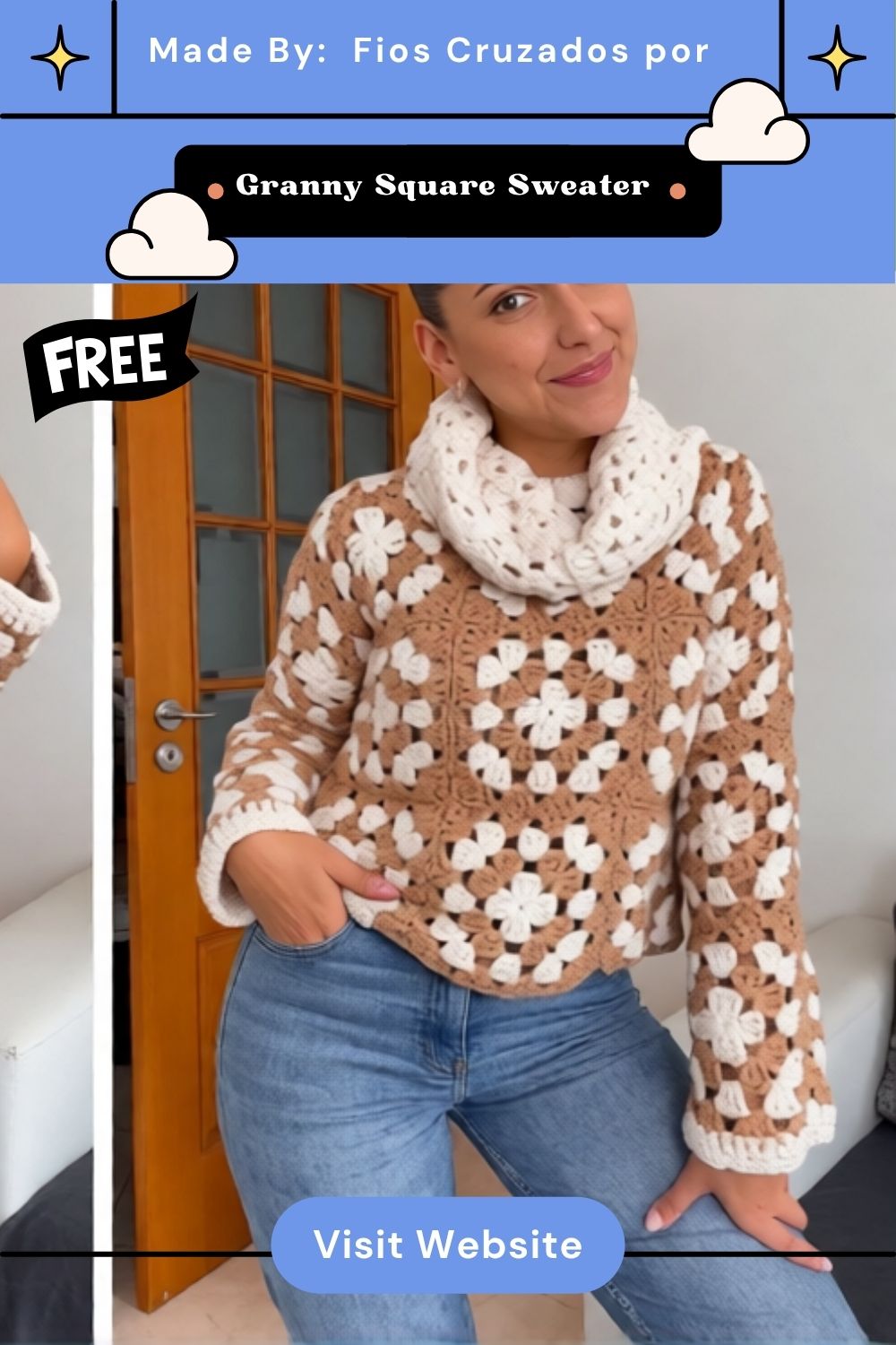 Crochet Granny Square Sweater Pattern for a Cozy Look
